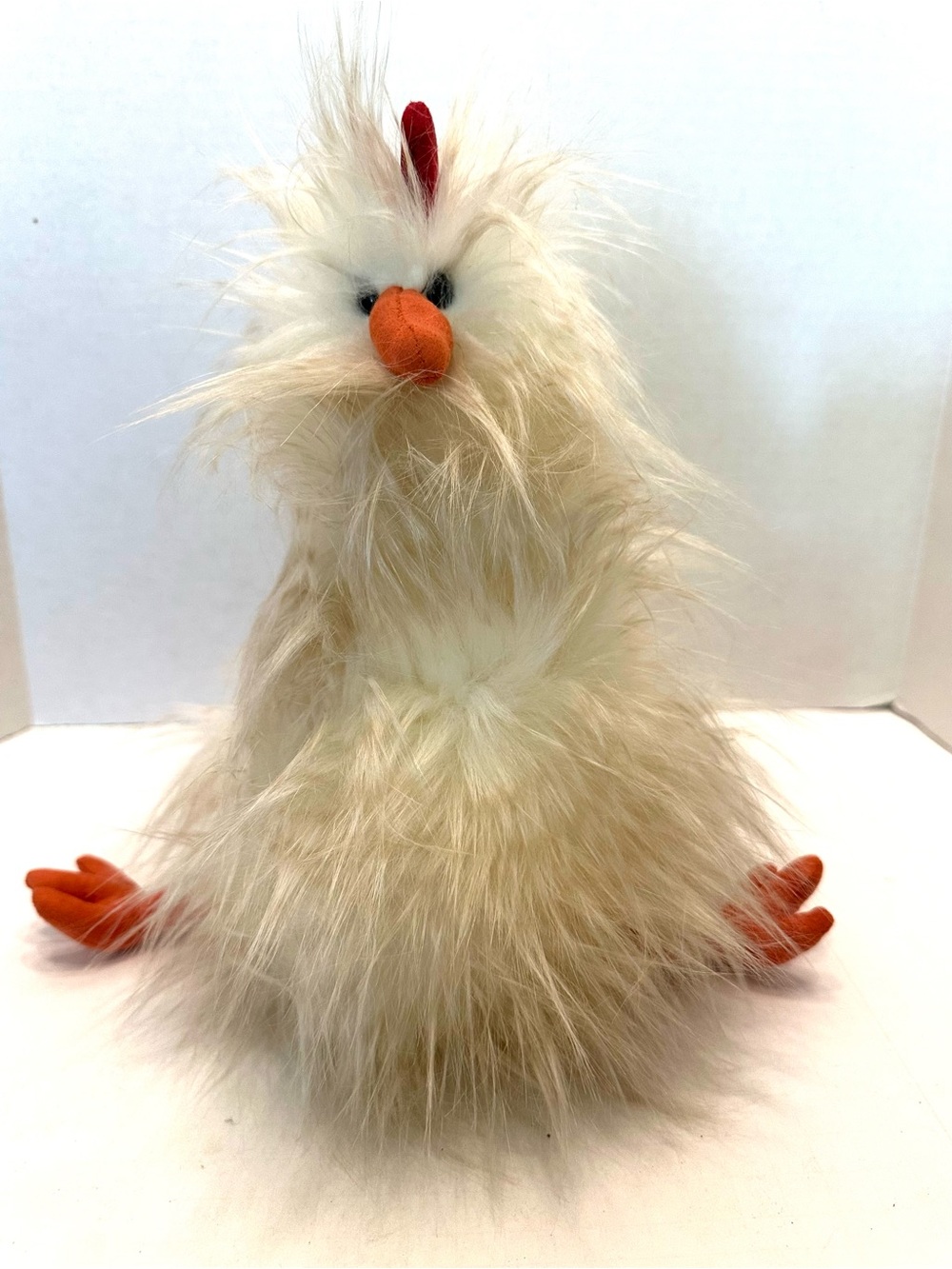 Jellycat Chelsea Chicken Cream Fluffy Silky Chick Plush NWT Retired
